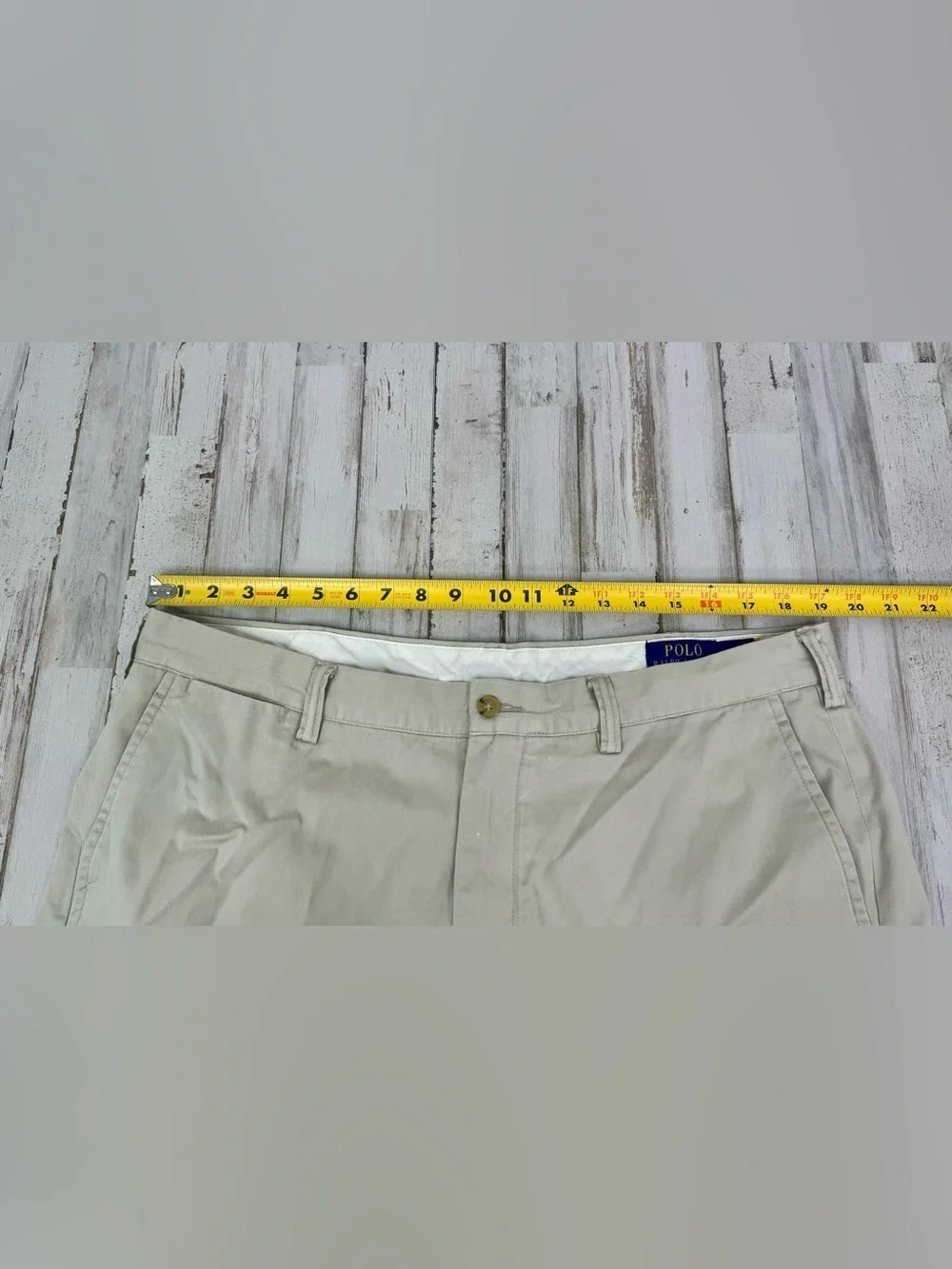Polo Ralph Lauren 38x29 Classic Fit Beige Cotton Twill Casual Pants Men's